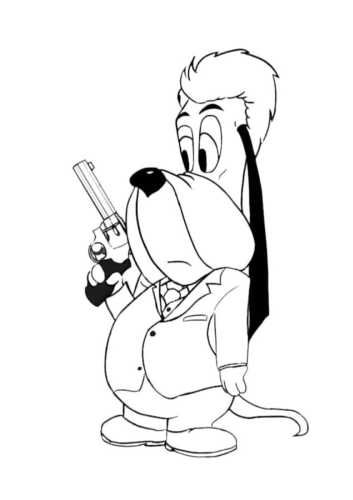 Hund mit Pistole